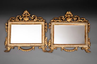 Pair of rectangular giltwood mirrors 
Foreign...