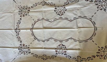 Pretty cotton tablecloth with embroidery...