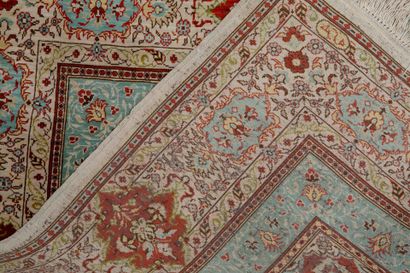 Original and very fine silk Hereke
Signed...