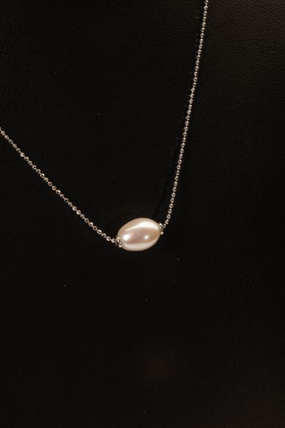 Set consisting of a silver necklace and bracelet...
