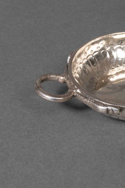 Silver wine stein, snake handle, twisted...