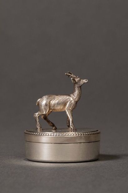 1er titre silver pill or milk tooth box with...