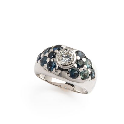 18k white gold ring set with a 0.60 carat...