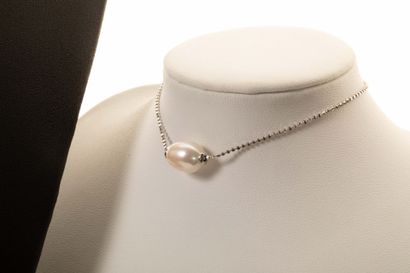 Set consisting of a silver necklace and bracelet...