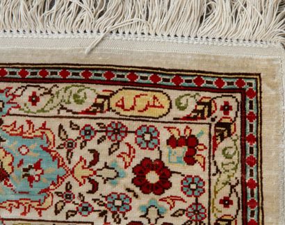 Original and very fine silk Hereke
Signed...