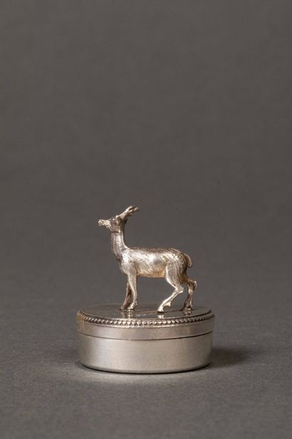 1er titre silver pill or milk tooth box with...