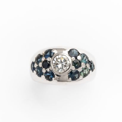 18k white gold ring set with a 0.60 carat...