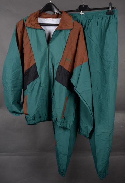 HECKEL, ensemble veste et jogging vert/marron,...