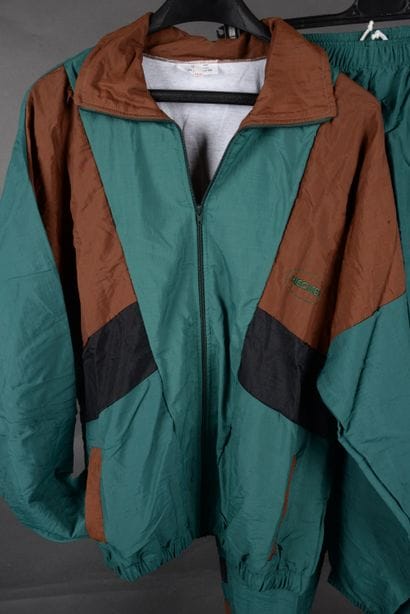 HECKEL, ensemble veste et jogging vert/marron,...