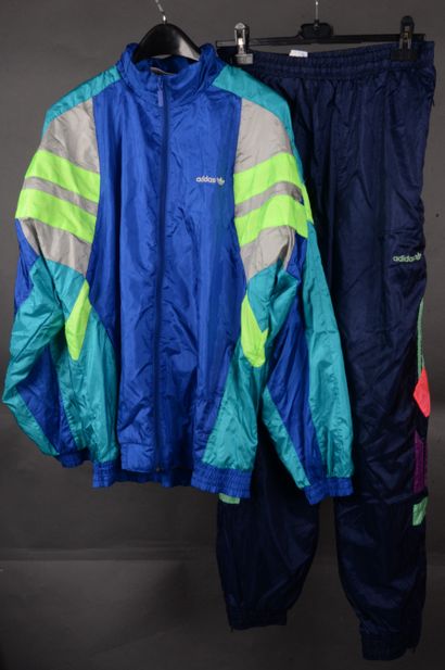 ADIDAS, veste couleur bleu/jaune fluo T FR...