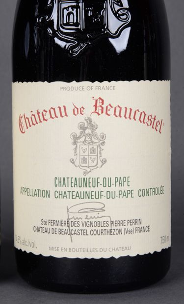 2 Bottles Château de BEAUCASTEL, Châteauneuf-du-Pape,...