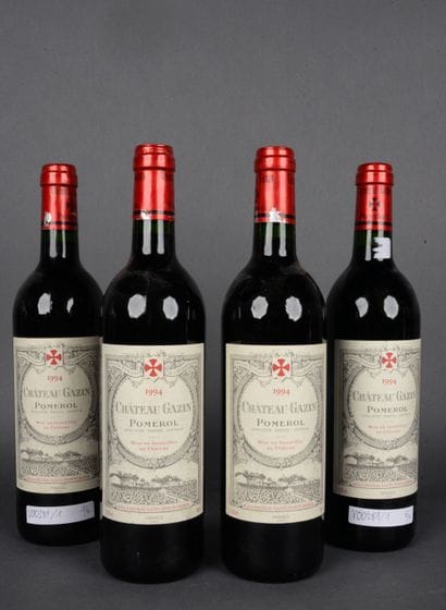 4 Bottles Château GAZIN, Pomerol 1994