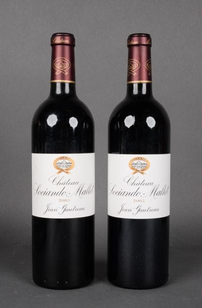 2 Bottles Château SOCIANDO-MALLET, Haut-Médoc,...