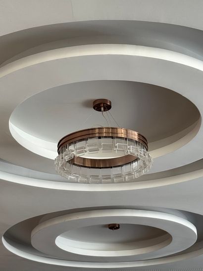 Lot de 5 lustres circulaires led