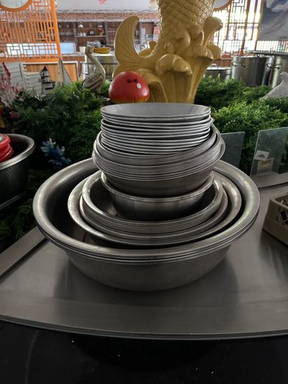 Lot de culs de poule en inox