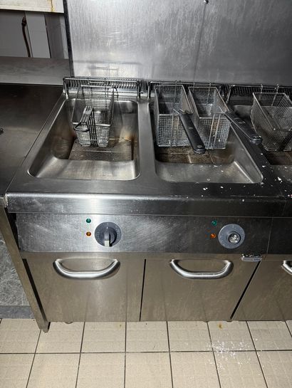 Friteuse à deux bacs de marque ELECTROLUX,...