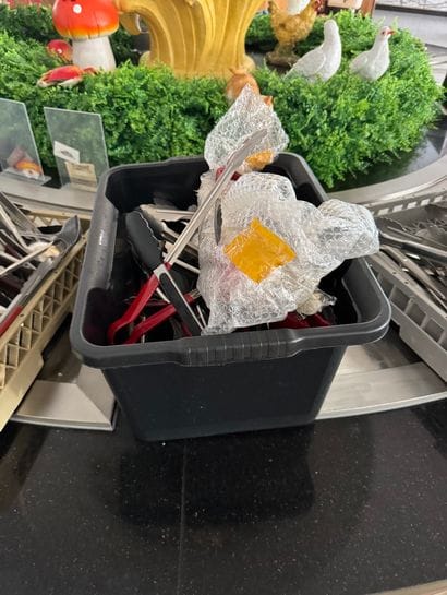 Lot de pinces et louches en inox