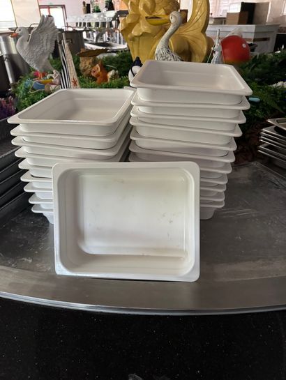 Lot de plats en plastique