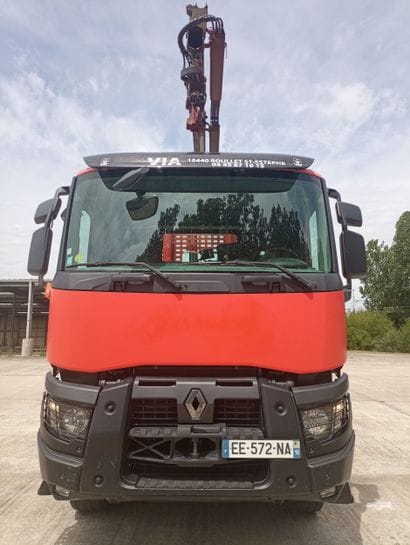 CAMION PLATEAU GRUE RENAULT 6X4 C430 équipé...