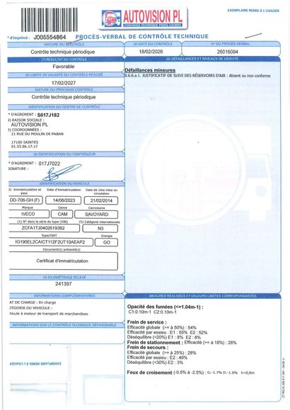 CAMION PLATEAU GRUE CAGE IVECO 4X2 ML180E...
