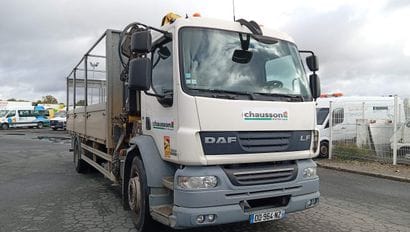 CAMION PLATEAU GRUE CAGE DAF 4X2 FA LF55...