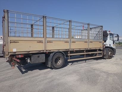 CAMION PLATEAU GRUE CAGE IVECO 4x2 ML 180E25...