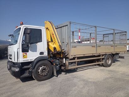 CAMION PLATEAU GRUE CAGE IVECO 4x2 EUROCARGO...