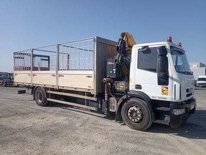CAMION PLATEAU GRUE CAGE IVECO 4x2 EUROCARGO...