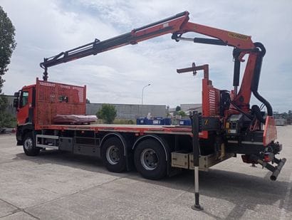 CAMION PLATEAU GRUE RENAULT 6X4 C430 équipé...