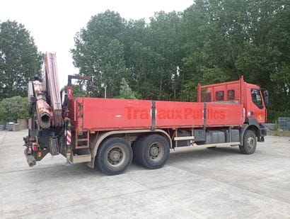 CAMION PLATEAU GRUE RENAULT 6X4 KERAX 430DXI...