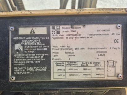 Chariot élévateur Thermique HYSTER H3.00XM...