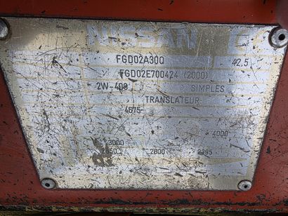 Chariot élévateur Thermique NISSAN D02A30U...