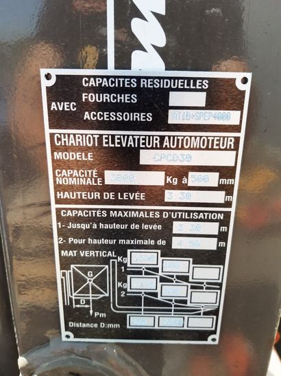 Chariot élévateur Thermique STAM CPCD30NRW9...