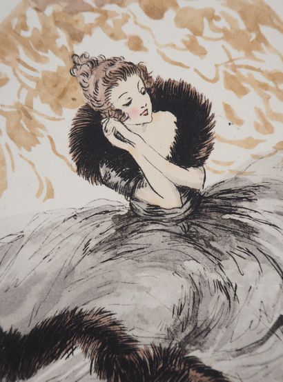 Louis ICART (1888 - 1950)
Jeune femme rêveuse

Gravure...