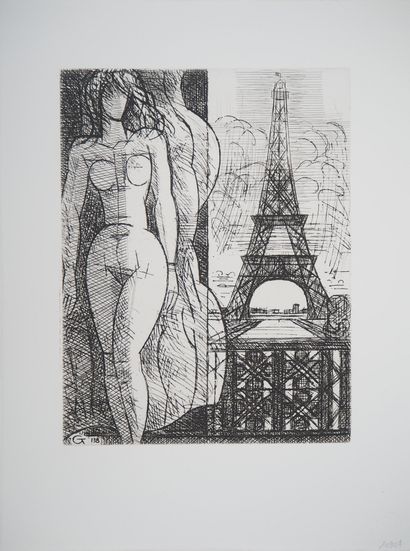 Marcel GROMAIRE (1892-1971)
Nu à la Tour...