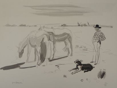 Yves BRAYER

Yves BRAYER (1907 - 1990)
Chevaux...