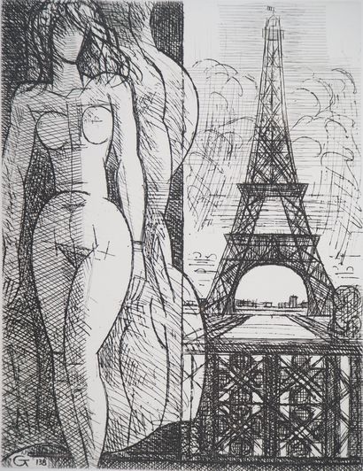 Marcel GROMAIRE (1892-1971)
Nu à la Tour...