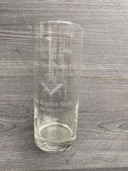 Large glass engraved 