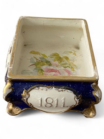 A large colored earthenware 