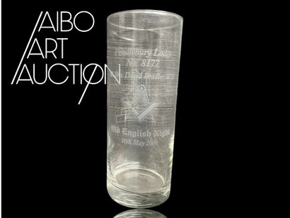 Large glass engraved 