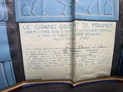 Un lot avec un certificat de réception au...