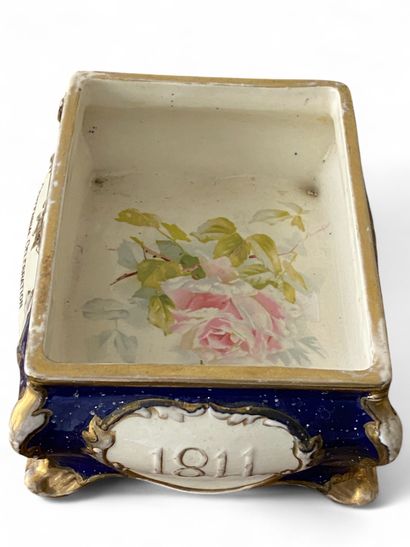 A large colored earthenware 