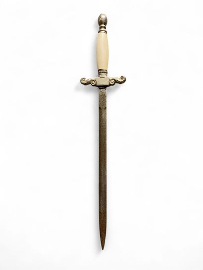 An American Masonic dagger with solid silver...