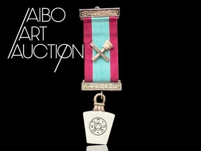 Brand medal with HTWSTKS keystone with light...