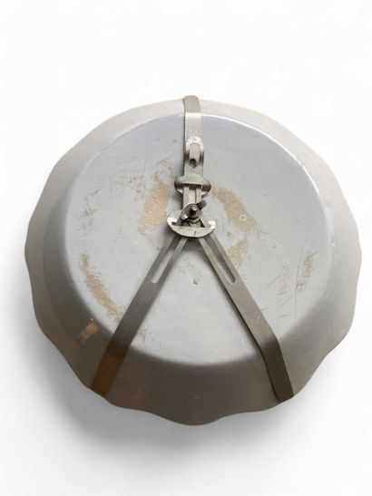 White porcelain plate, compagnonnage or masonic,...