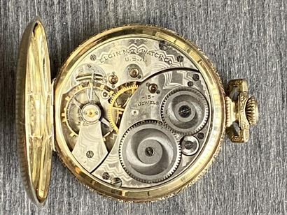 A gold-plated masonic pocket watch signed...