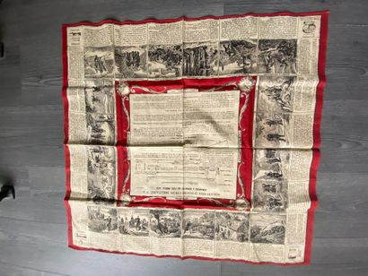 Un lot de trois foulards en soie (un foulard...