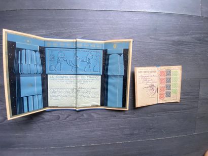 Un lot avec un certificat de réception au...