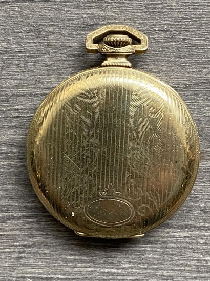 A gold-plated masonic pocket watch signed...