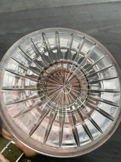 Large stemmed glass richly engraved with...